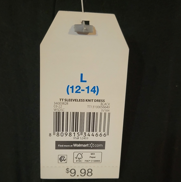 Time and Tru sleeveless loose fit dress with pockets - Picture 7 of 12